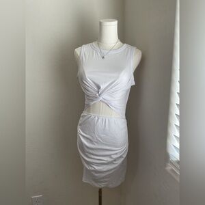 White Twist Cutout Dress